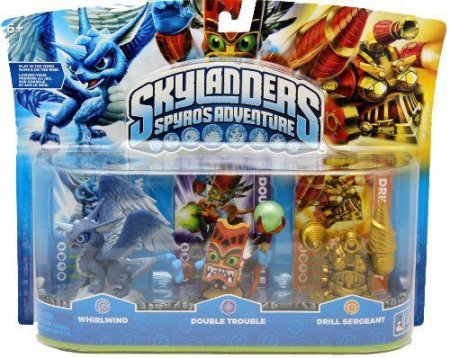 Skylanders Spyro's Adventure:    Whirlwind, Double Trouble, Gold Drill Sergeant