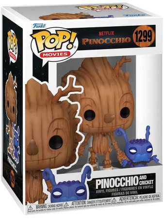 фигурки Фигурка Funko POP! Movies: Пиноккио и Сверчок (Pinocchio and Cricket) Нетфликс Пиноккио (Netflix Pinocchio) ((1299) 67388) 9,5 см