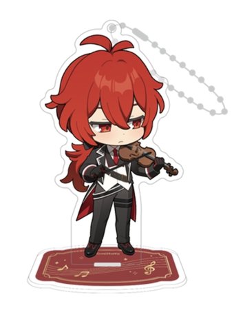   Genshin Impact Chibi Character Standee Strap:   (Diluc)   (Genshin Impact) (6974096538737) 7 