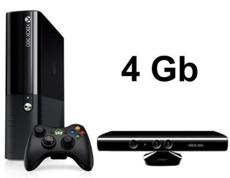 Игровая приставка Microsoft Xbox 360 Slim E 4Gb Rus + Kinect USED Б/У