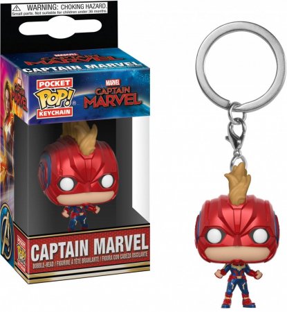   Funko Pocket POP! Keychain:     (Captain Marvel (with Helmet))  (Marvel) (36439-PDQ) 4 