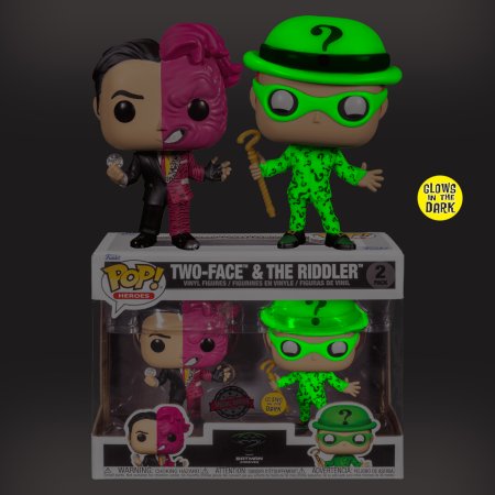 фигурки Набор из двух фигурок Funko POP! Heroes: Двуликий и Загадочник 1995 (TwoFace & Riddler (GW) (Exc)) ДиСи (DC) (62479) 9,5 см