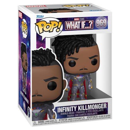 фигурки Фигурка Funko POP! Bobble: Что, если Эрик Киллмонгер будет в костюме бесконечности (What If Infinity Erik Killmonger) Марвел (Marvel) (58652) 9,5 см