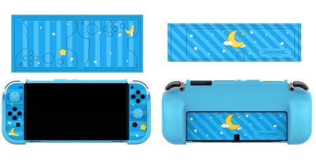 Набор аксессуаров Protection Kit DOBE (iTNS-2120) Голубой (Light Blue) (Switch OLED)