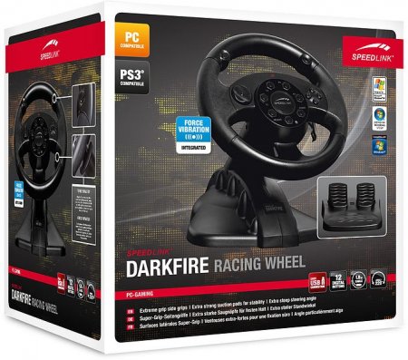  Speedlink Darkfire Racing Wheel Black PC/PS3 (PC) 