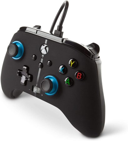 Геймпад проводной PowerA Enhanced Wired Controller for Xbox Series X/S (1518817-02) Blue Hint (Синяя подсказка) Оригинал (Xbox One/Series X/S/PC) 