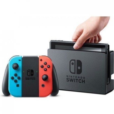   Nintendo Switch Neon Red/Neon Blue (-) +  FIFA 2019