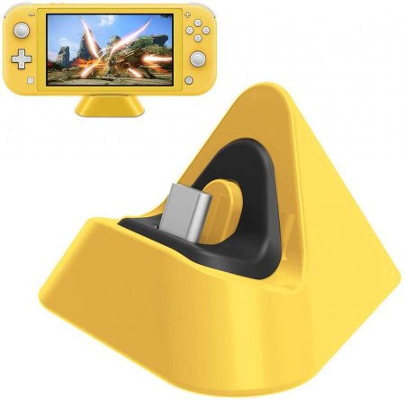 Зарядная Док-Станция для Switch Lite Желтая DOBE (TNS-19062) (Switch Lite)