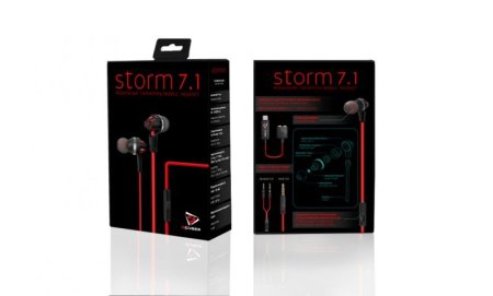 Гарнитура проводная QCYBER Storm 7.1 Red-Black PC/Xbox 360/PS3/PS4 (Xbox 360) 