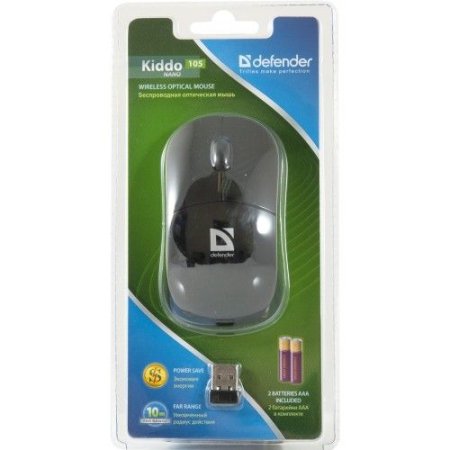 Мышь беспроводная DEFENDER Kiddo 105 Nano, мини, красная (PC) 