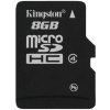 MicroSD Карта памяти 8GB Kingston Class 4 +SD адаптер (PC) 