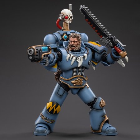 Набор из двух фигурок JoyToy: Кавалерия Громовых Волков Фроде 1:18 (Thunderwolf Cavalry Frode 1:18) Вархаммер 40K Космические Волки (Warhammer 40K Space Wolves) (JT3099) 33 см Персонажи игр
