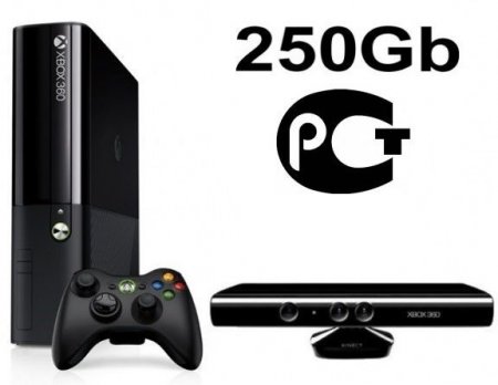     Microsoft Xbox 360 Slim E 250Gb Rus Black + Kinect   