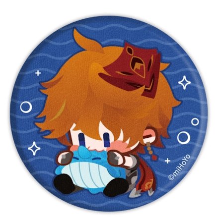 Значок Genshin Impact Chibi Character Cloth Badge: Единорог Каэли Тарталья (Monoceros Caeli Tartaglia) Геншин Импакт (Genshin Impact) (6974096533886) 6 см