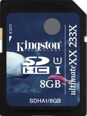 SDHC   8GB Kingston Class 10 UltimateXX 233x UHS-I (PC) 