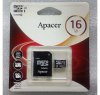 MicroSD Карта памяти 16GB Apacer Class 10 + SD адаптер (PC) 
