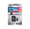 MicroSD Карта памяти 2GB Silicon Power + SD адаптер (PC)