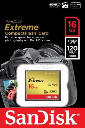 CF   SanDisk Extreme 16GB 120MB/s 