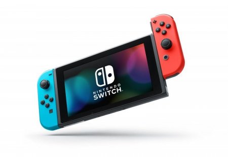   Nintendo Switch Neon Red/Neon Blue (-) +  Mario Kart 8 Deluxe