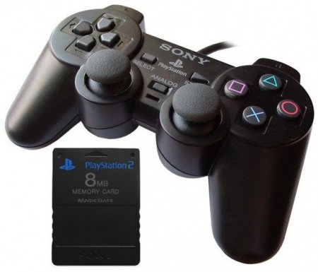  Double Pack  DualShock 2 +   Sony Memory Card 8 MB (PS2)  Sony PS2