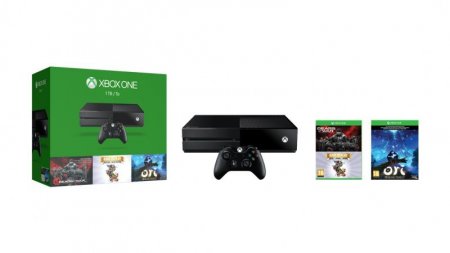   Microsoft Xbox One 1Tb Rus  + Gears of War: Ultimate Edition + Rare Replay + Ori and the Blind Forrest 