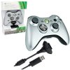 Геймпад беспроводной Wireless Controller для Xbox 360 Silver Special Edition (Серебряный) + Аккумулятор + Зарядка (Xbox 360) 