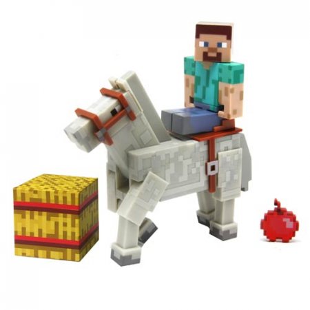  Minecraft   a  (Steve and White Horse) (16593)