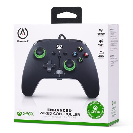 Геймпад проводной PowerA Enhanced Wired Controller for Xbox Series X/S (1518818-02) Black (Черный) Оригинал (Xbox One/Series X/S/PC) 