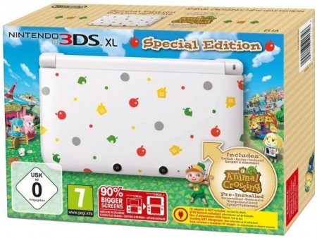  Nintendo 3DS XL HW White () Special Edition ( )   +  Animal Crossing: New Leaf  Nintendo 3DS