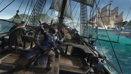 Игра Assassin's Creed 3 (III) Обновленная версия (Remastered) + DLC Liberation Русская Версия (PS4) USED Б/У Playstation 4