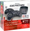 Игровая приставка 8 bit Retro Genesis Junior Wireless (300 в 1) + 300 встроенных игр + 2 беспроводных геймпада + AV кабель (Черная)
