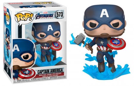  Funko POP! Bobble:        (Captain America with Broken Shield And Mjolnir) :  (Avengers: Endgame) (45137) 9,5 