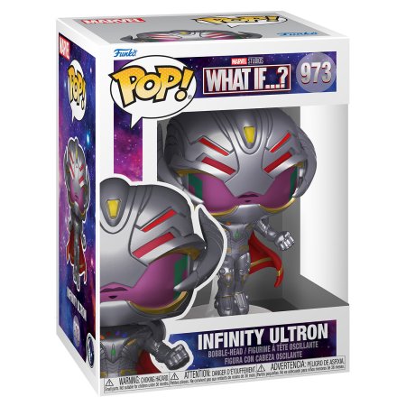 фигурки Фигурка Funko POP! Bobble: Что, если Альтрон будет в костюме бесконечности (What If Infinity Ultron) Марвел (Marvel) (58648) 9,5 см
