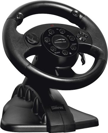 Руль Darkfire Racing Wheel + переходник PS2 to Xbox 360 (Xbox360) 