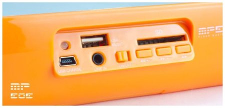 Колонки-плеер ENZATEC MP505, красные, SD/USB (PC) 