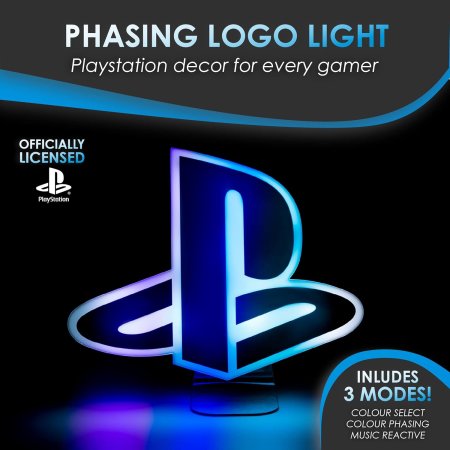  Лампа/Светильник/Ночник Paladone: Лого (Logo) Плейстейшн (Playstation) (PP10240PS) (029445) (SKU-1205818) 24 см