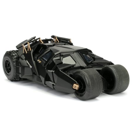 Модель машинки с фигуркой Jada Toys: Бэтмобиль "Темный рыцарь" 2008 (Batmobile Dark Knight 2008) 1:24 + Фигурка Бэтмен (Batman) 7 см (98261) 