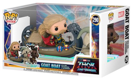 фигурки Фигурка Funko POP! Rides Bobble: Тор на колеснице с козлами (Goat Boat w/Thor) Марвел: Тор Любовь и гром (Marvel: Thor Love & Thunder) ((290) 62420) 13 см