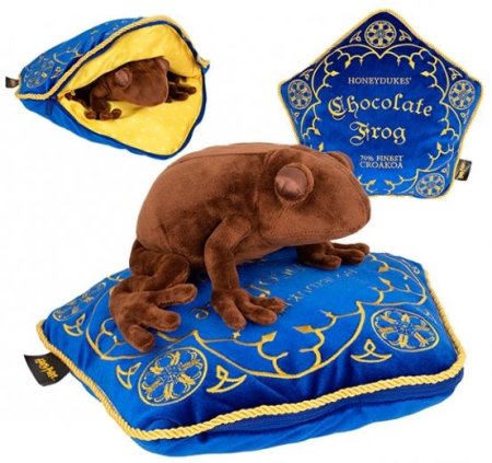 Мягкая игрушка The Noble Collection: Шоколадная лягушка (Chocolate Frog) Гарри Поттер (Harry Potter) 21 см + Подушка 36 см