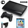 Игровая приставка Sony PlayStation 3 Super Slim (500 Gb) Rus Black Move Starter Pack (Контроллер движений PlayStation Move + Камера PlayStation Eye +