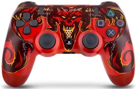 Геймпад беспроводной (кастомизированный) Sony DualShock 4 Wireless Controller «Дьябло» RAINBO (PS4)