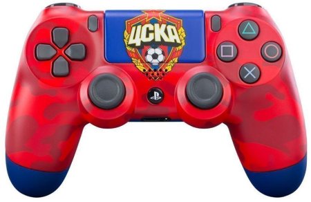 Геймпад беспроводной (кастомизированный) Sony DualShock 4 Wireless Controller (PFC CSKA) ПФК ЦСКА «Красно-армейский» RAINBO (PS4)