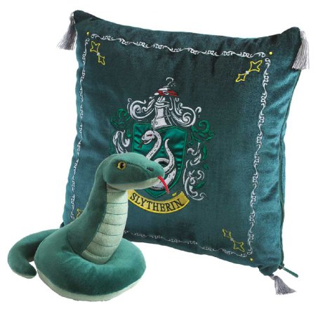 Мягкая игрушка The Noble Collection: Талисман Слизерина "Змея" (Slytherin Mascot "Snake") Гарри Поттер (Harry Potter) 22 см + Подушка 34 см