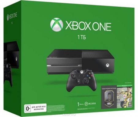   Microsoft Xbox One 1Tb Rus  + FIFA 17 