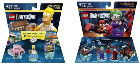   Lego Dimensions: Level Pack The Simpsons (Homer's Car, Homer, Taunt-o-Vision) + Team Pack DC Comics (The Joker's Chopper, The Joker, Har
