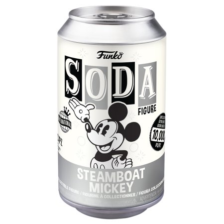 фигурки Фигурка Funko Vinyl SODA: Микки (Steamboat Mickey) Пароходик Вилли (Steamboat Willie) (58343) 9,5 см