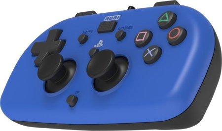  Геймпад проводной HORIPAD MINI (Синий) HORI (PS4-100U) (PS4) 