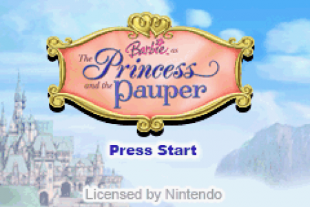 :    (Barbie as the Princess and the Pauper)   (GBA)  Game boy