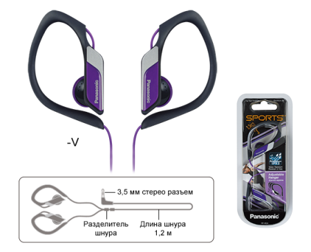 Гарнитура Panasonic RP-HS34E-W, белая (PC) 