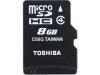 MicroSD Карта памяти 8GB Toshiba Class 4 без адаптера (PC) 